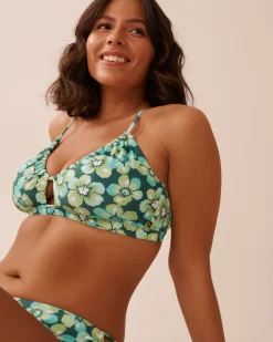 AQUA FLORA Recycled Fibers Bralette Bikini Top