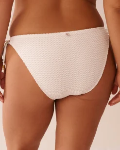COCONUT MILK Crochet Side Tie Brazilian Bikini Bottom