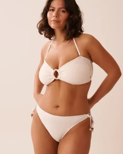 COCONUT MILK Crochet Side Tie Brazilian Bikini Bottom