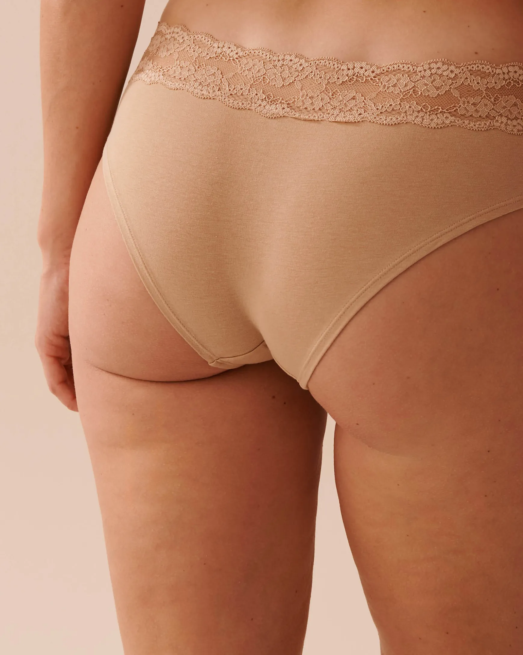 Cotton and Lace Band Cheeky Panty
