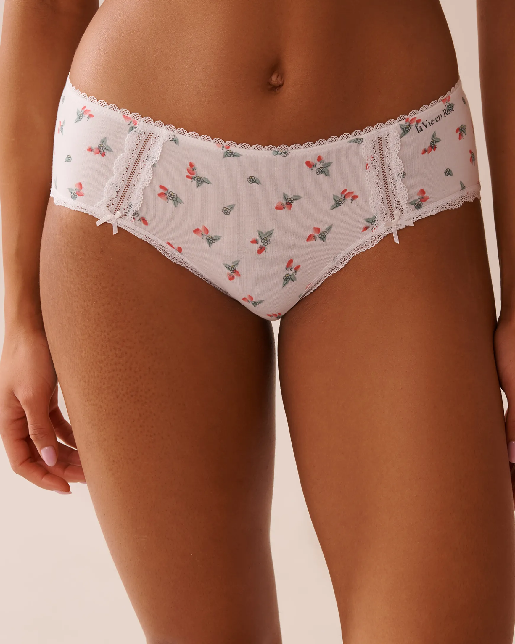 Cotton and Lace Detail Hiphugger Panty