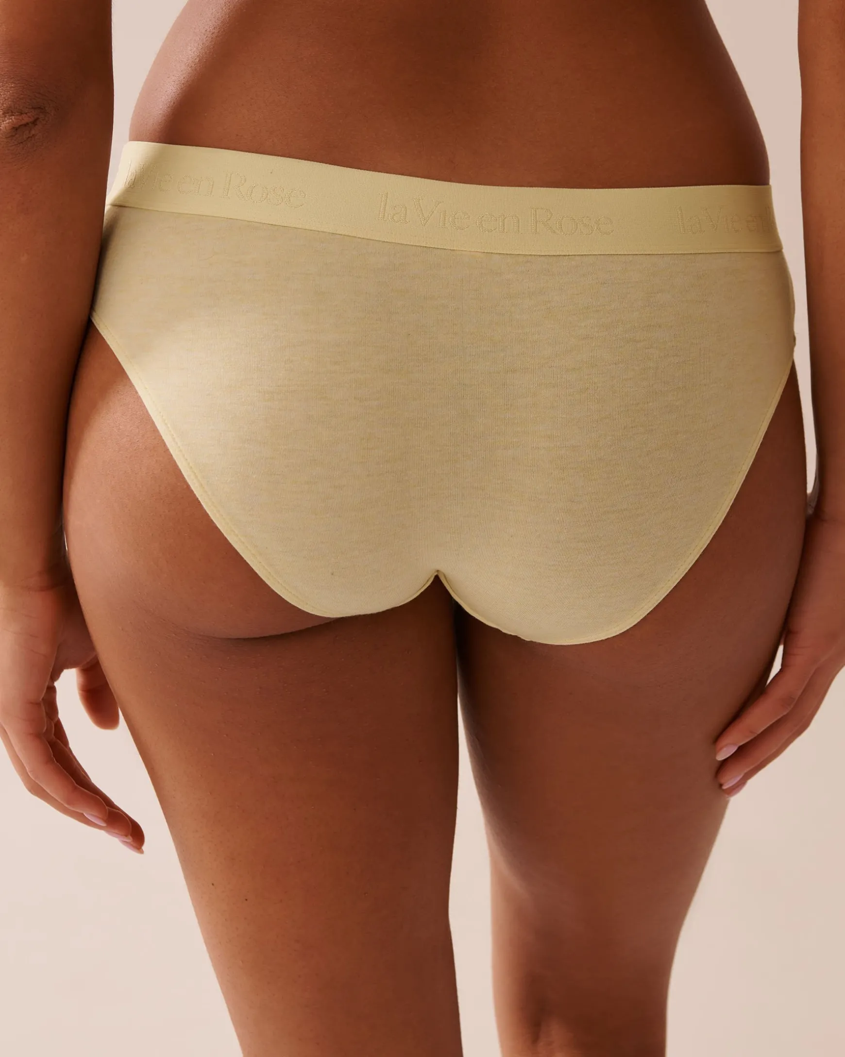 Cotton and Logo Elastic Band Bikini Panty