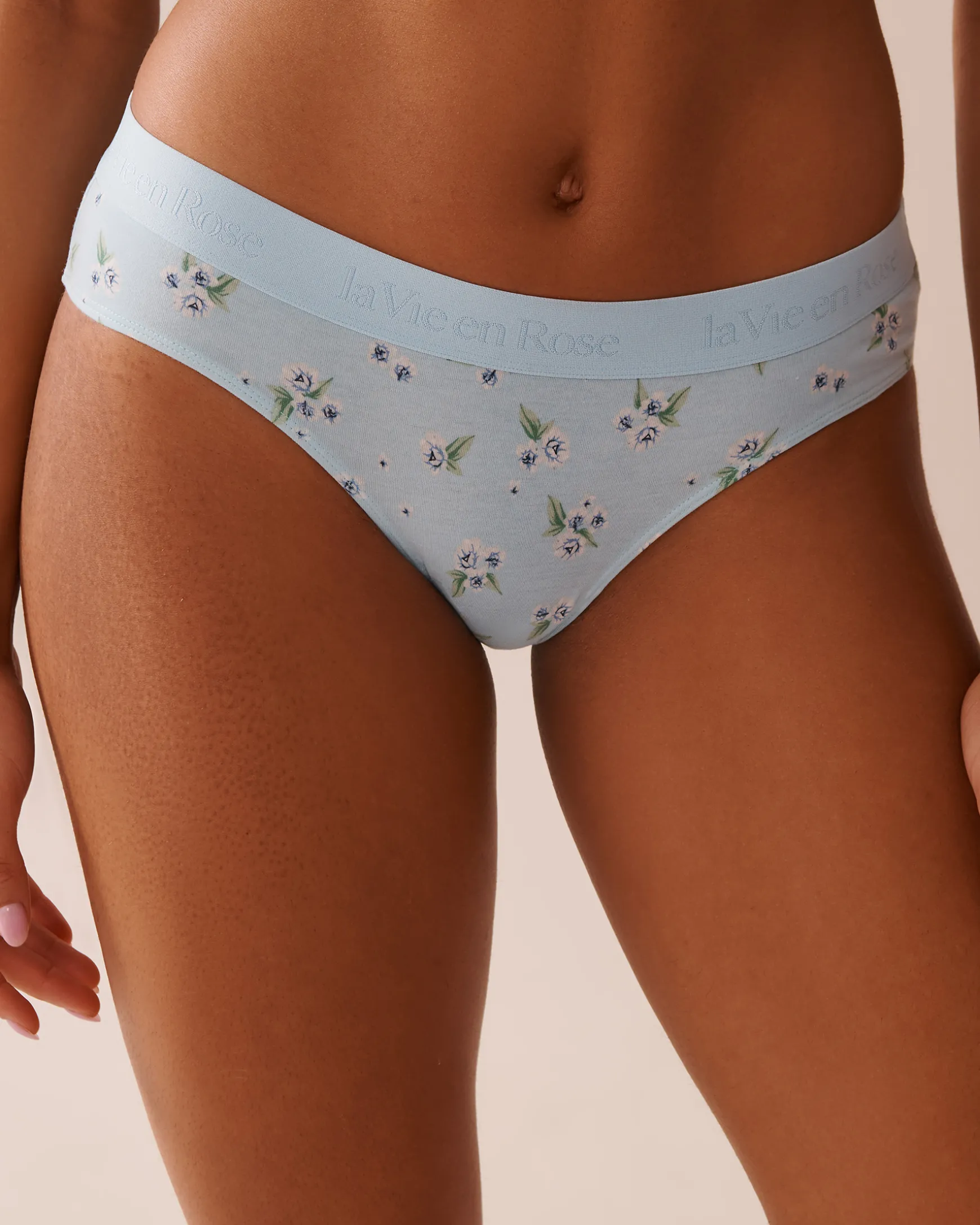 Cotton and Logo Elastic Band Bikini Panty