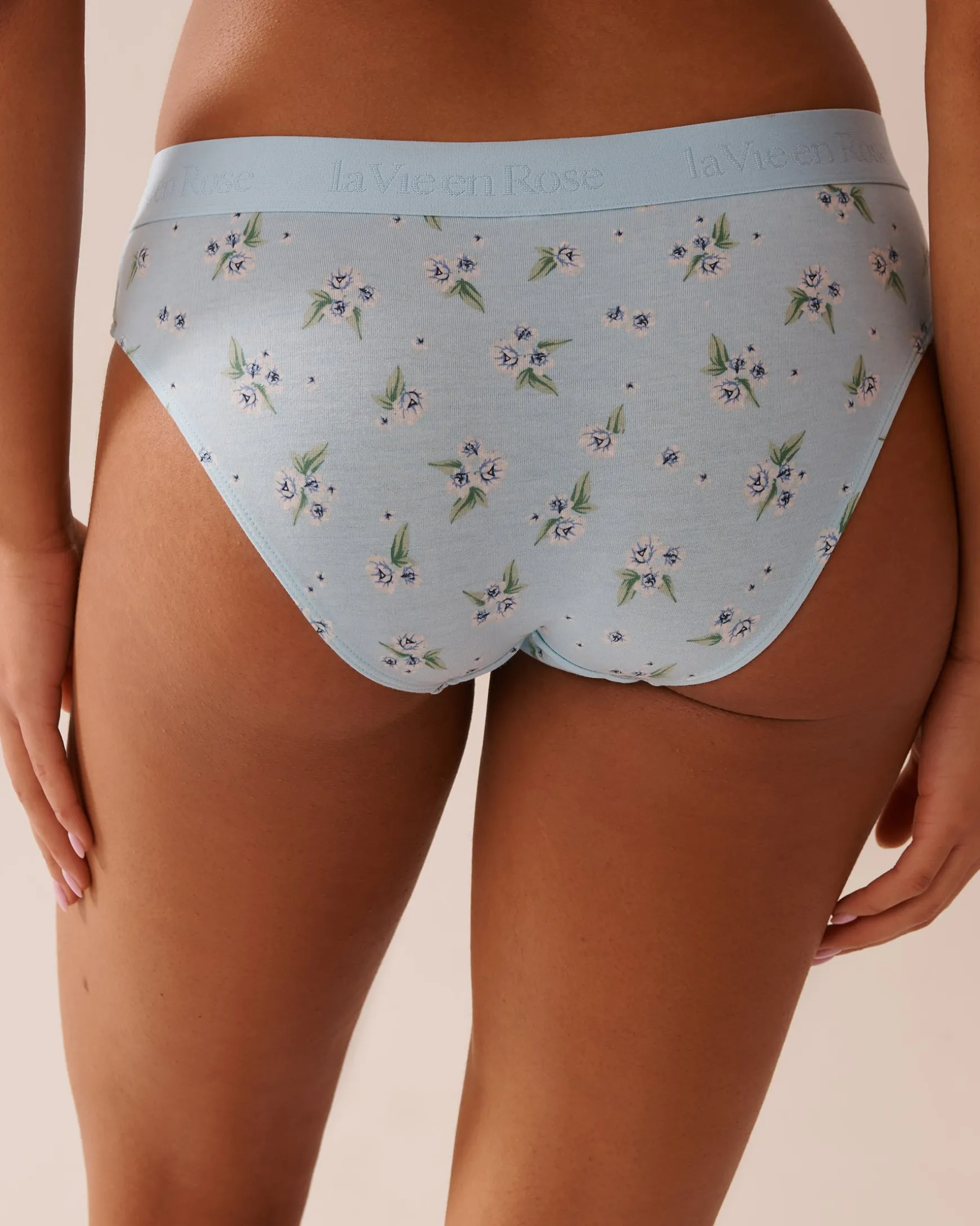 Cotton and Logo Elastic Band Bikini Panty