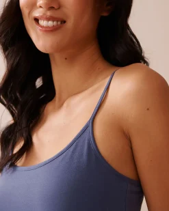 Cotton Crop Cami with Shelf Bra