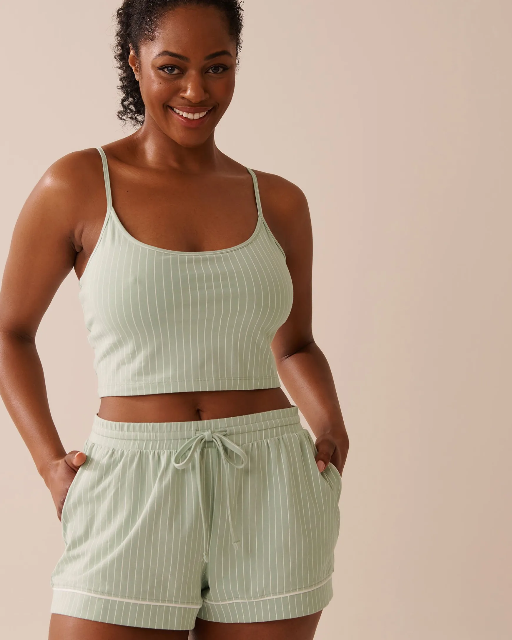 Cotton Crop Cami with Shelf Bra