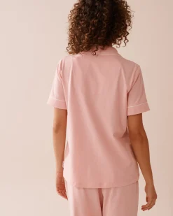 Cotton Short Sleeve Button-down Shirt