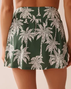 KHAKI PALM Skirt Bikini Bottom