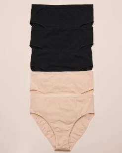 5-Pack Cotton High Waist Bikini Panty