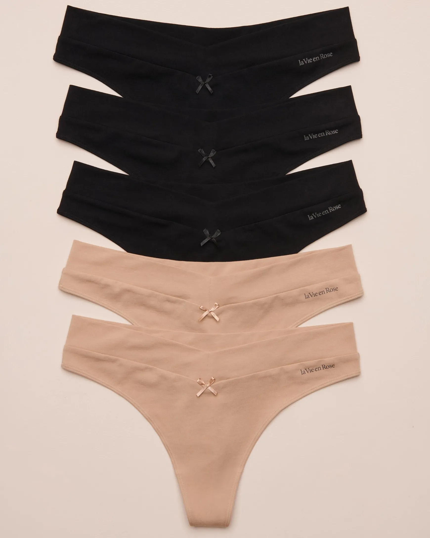 5-Pack Cotton Thong Panty