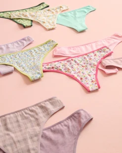 10-Pack Cotton Thong Panty