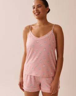 Seagull Print Super Soft Cami with Shelf Bra