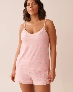 Seagull Print Super Soft Cami with Shelf Bra