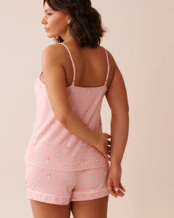 Seagull Print Super Soft Cami with Shelf Bra
