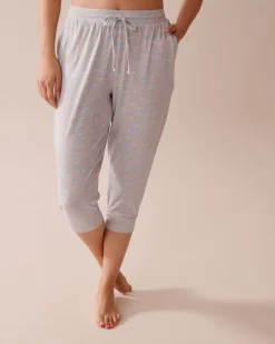 Seashell Print Super Soft Pajama Capris