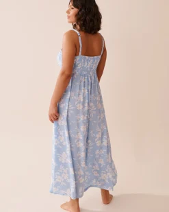 Smocked Bust Gauze Maxi Dress
