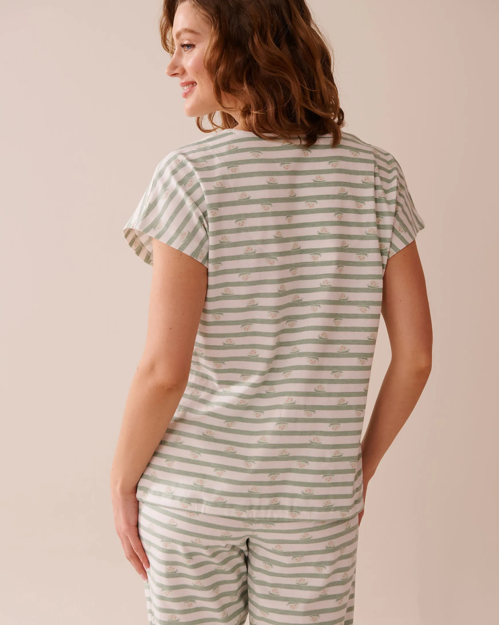 Snail Print Cotton T-shirt