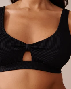 SOLID Ribbed Bralette Bikini Top