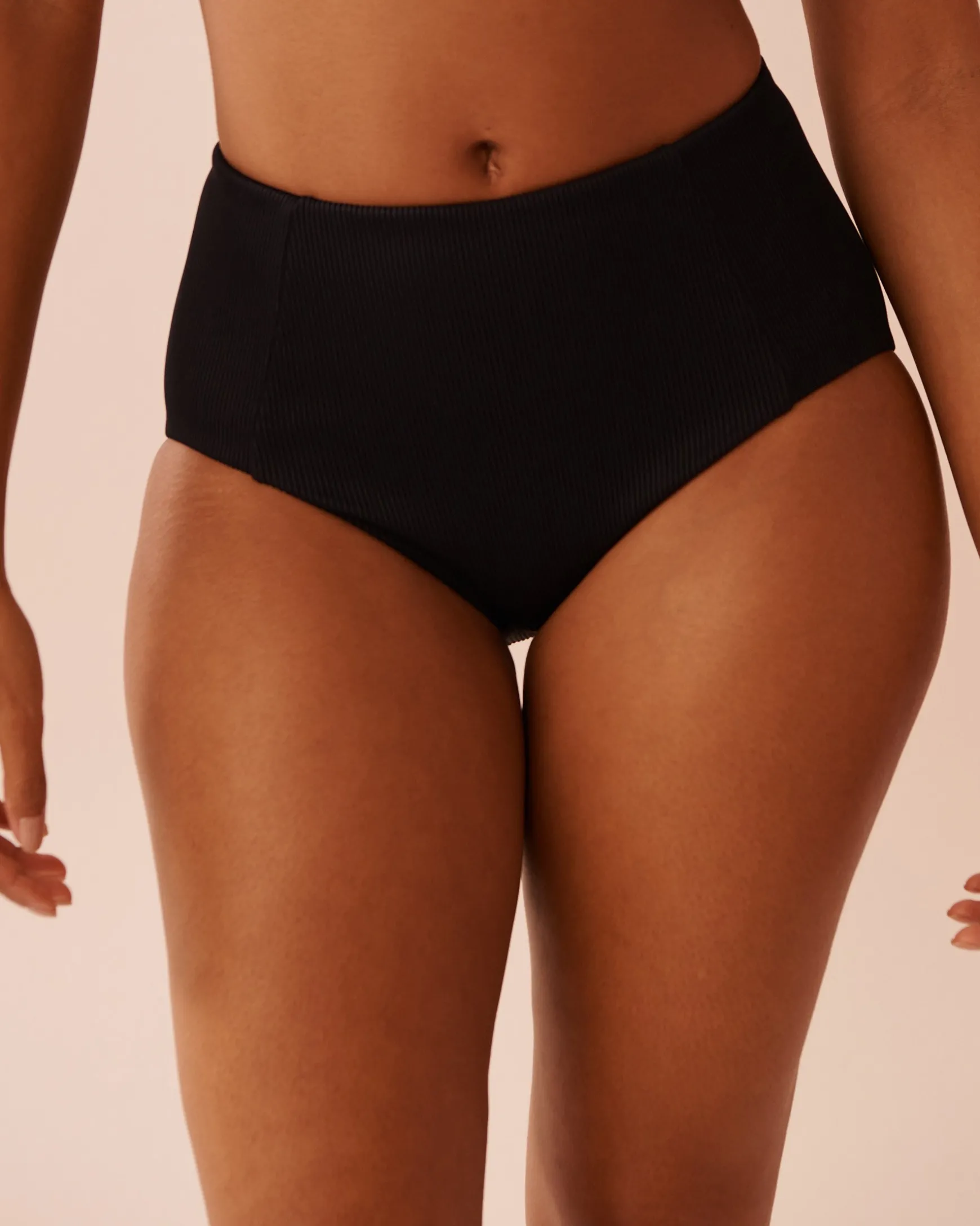 SOLID Ribbed High Waist Bikini Bottom
