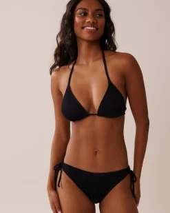 SOLID Ribbed Side Tie Brazilian Bikini Bottom