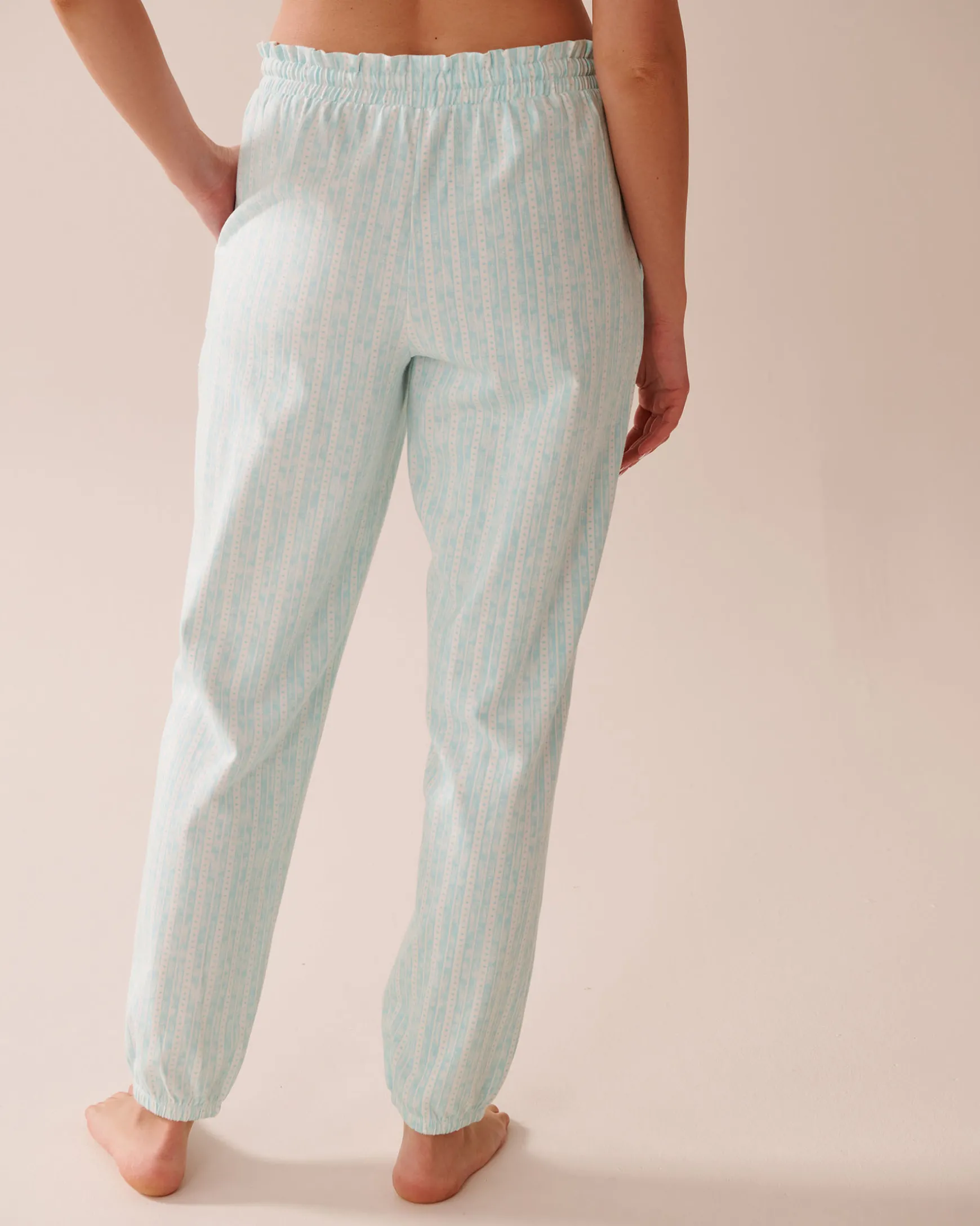 Stripe Print Cotton Jogger Pajama Pants