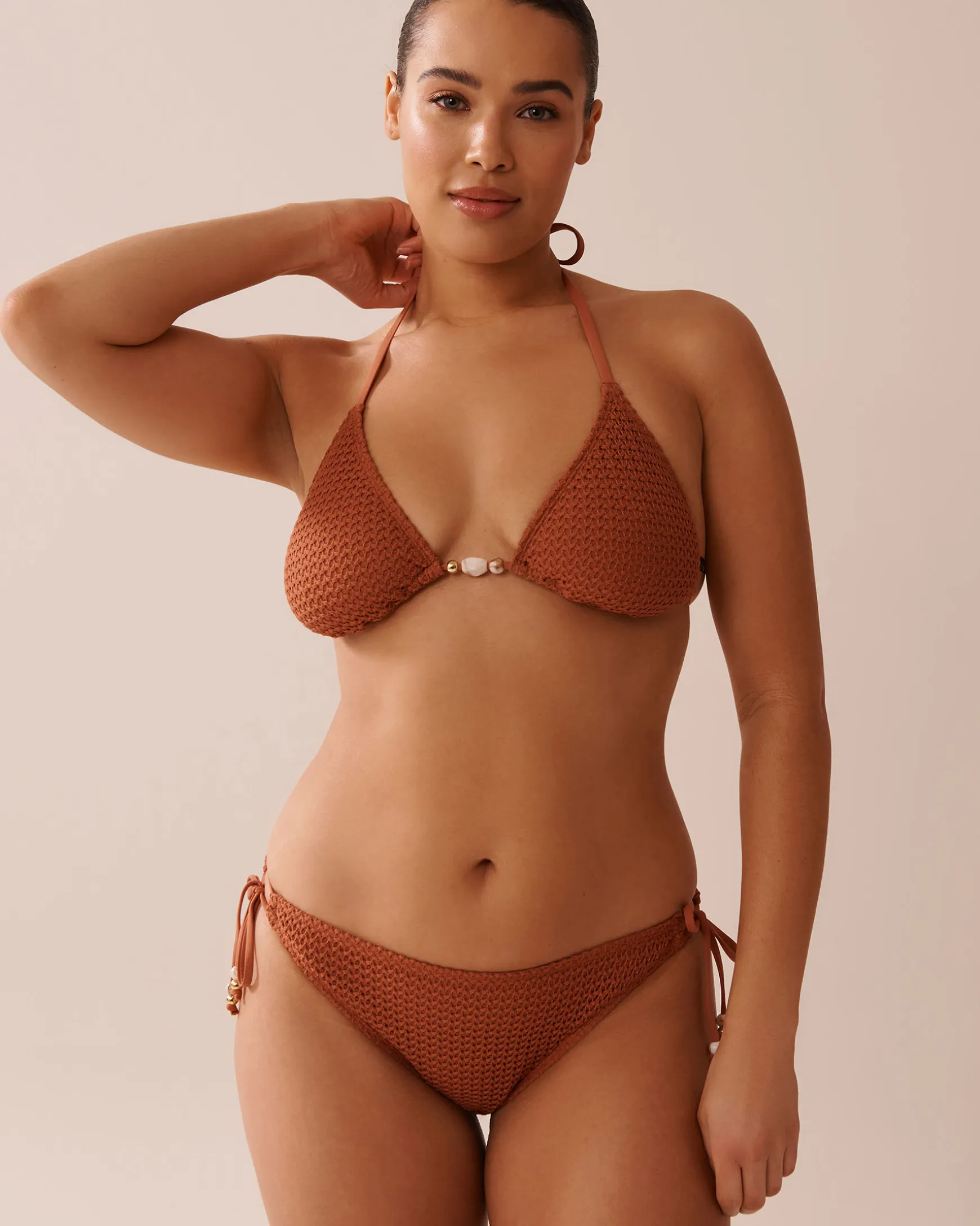TERRACOTTA Crochet Triangle Bikini Top
