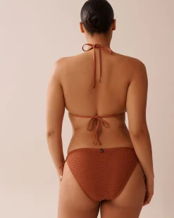 TERRACOTTA Crochet Triangle Bikini Top