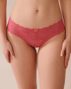 Wide Waistband Lace Thong Panty